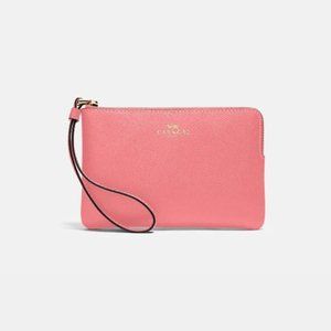 Coach Corner Zip Wristlet Leather